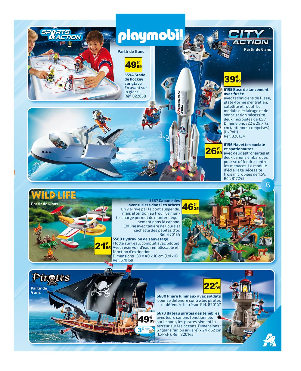 Playmobil City Action 6195 pas cher, Base de lancement avec fusée