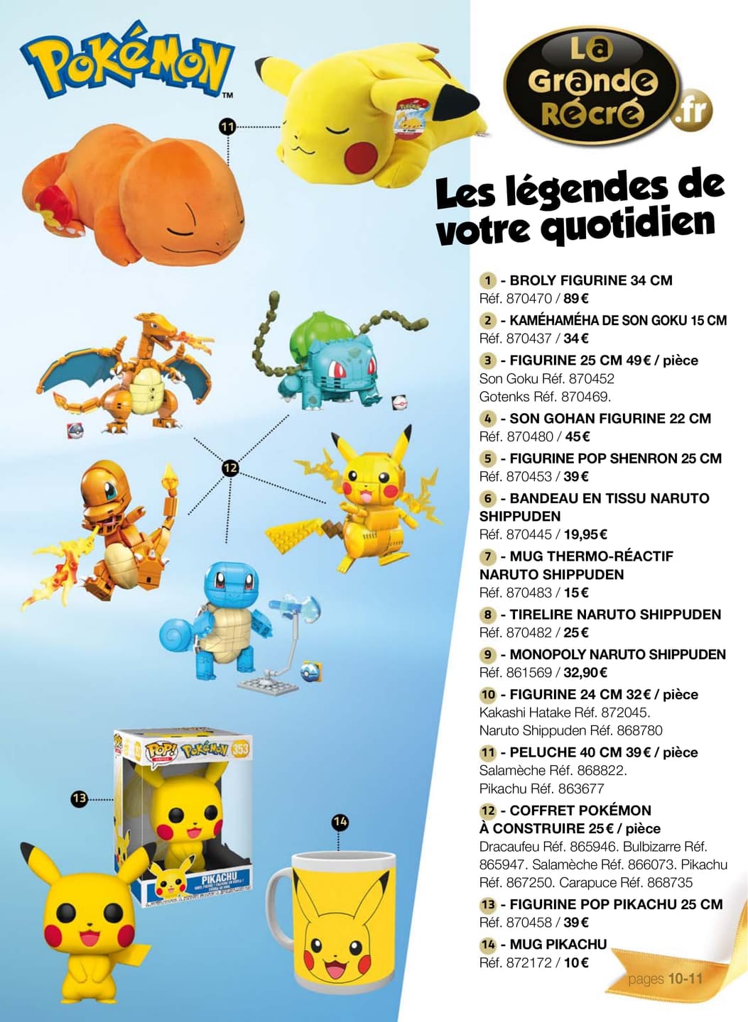 Coffret 10 figurines Pokemon - La Grande Récré