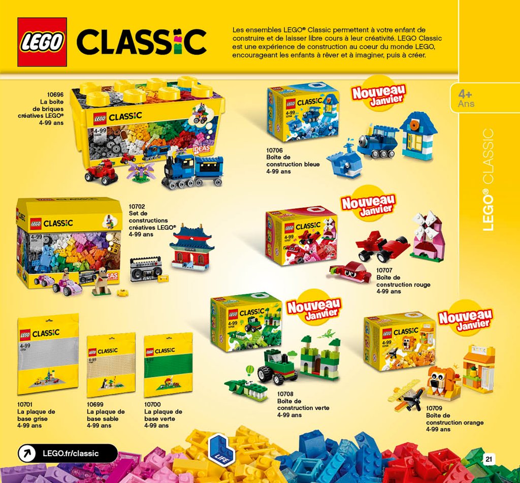 LEGO 10709 Classic - Boite De Construction Orange - La Poste