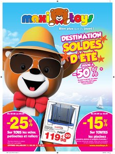 Catalogue Maxi Toys Destination Soldes d'été 2018 page 1