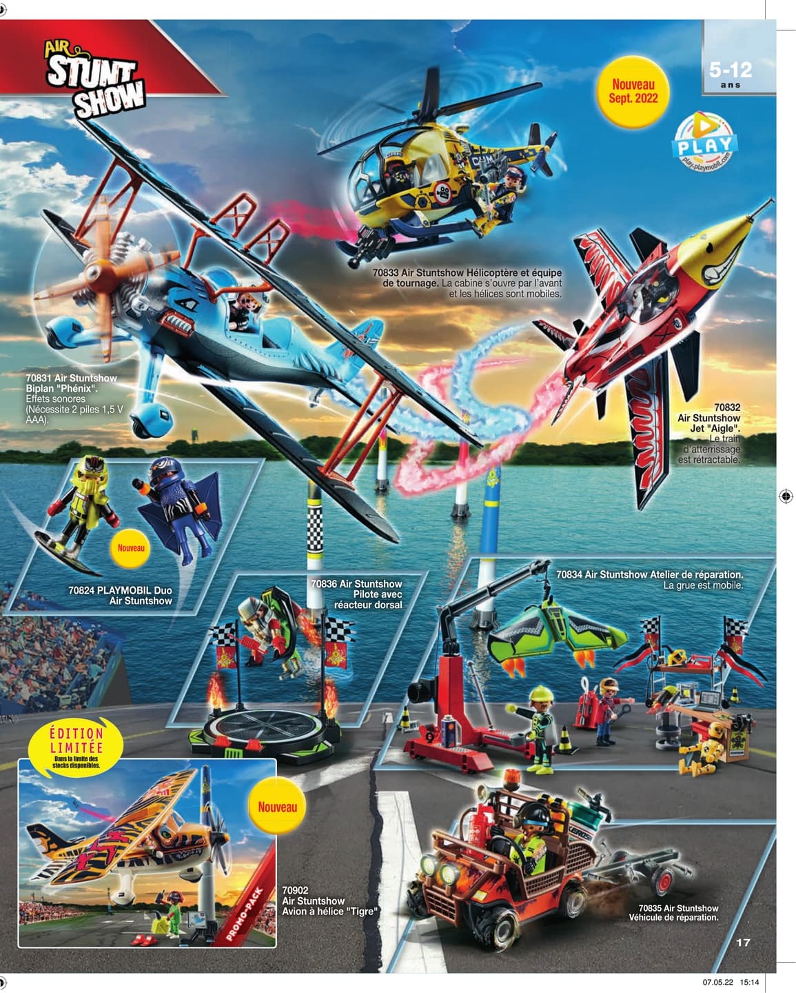 70835 - Playmobil Air Stuntshow - Véhicule de réparation Playmobil