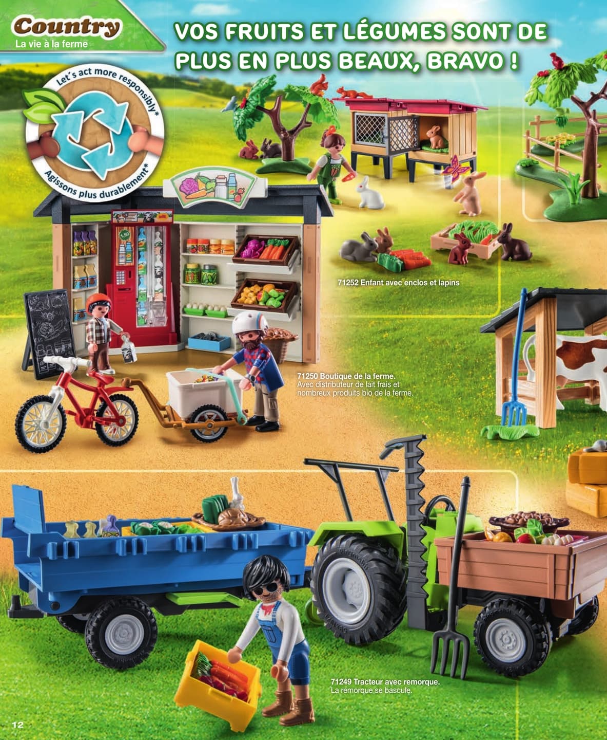Playmobil - 71252 - Country La Ferme - Enfant Avec Enclos Et