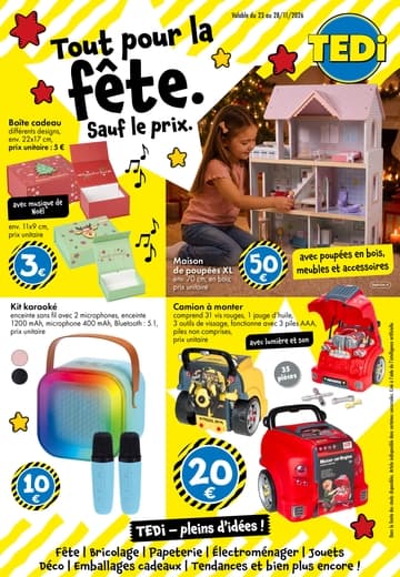 Catalogue TEDi Noël 2026 : jouets et cadeaux à petits prix