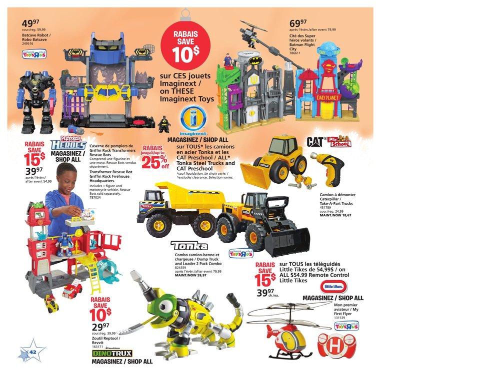 Catalogue circulaire Toys R Us Canada Noel 2016 Catalogue de jouets